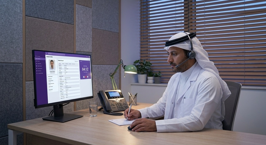 The telemedicine room: your doctor calls you from here